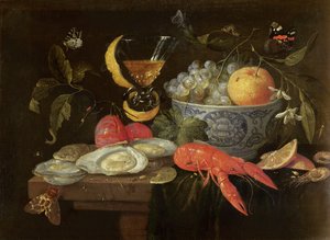 Natura morta con frutta e pesce, 1653